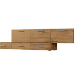 Laisvai pastatoma arba prie sienos montuojama modulinė komoda 180–240 cm, Dab Lancelot -MULTI SMART