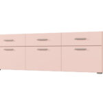 Laisvai pastatoma arba prie sienos montuojama modulinė komoda 180–240 cm Pink – MULTI SMART