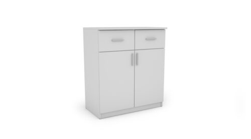 Komoda su durelėmis ir stalčiais, 80 cm, Biel – OPTIMA