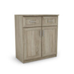 Komoda su durelėmis ir stalčiais, 80 cm, Sonoma Jasna – OPTIMA