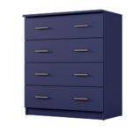 Kompaktiška komoda su 4 stalčiais, 80 cm, Kobalt – NANO