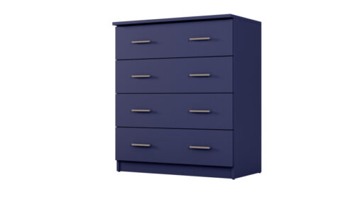 Kompaktiška komoda su 4 stalčiais, 80 cm, Kobalt – NANO