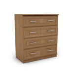 Kompaktiška komoda su 4 stalčiais, 80 cm, Olcha – NANO