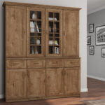 Didelė indauja 170 cm, spintelės, stalčiai, stiklinimas, aukščiausios kokybės furnitūra,