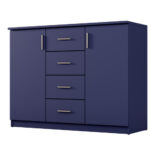 Maža komoda su stalčiais ir spintelėmis, 120 cm, Kobalt – KINGA
