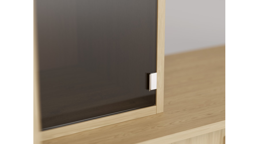 Moderni sieninė spintelė su erdviomis spintomis ir televizoriaus spintele, 380 × 240 cm, Dąb Baltic Dune – NESTO - Paveikslėlis 6