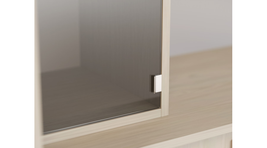 Moderni sieninė spintelė su erdviomis spintomis ir televizoriaus spintele, 380 × 240 cm, Dąb Windmill Pale – NESTO - Paveikslėlis 6