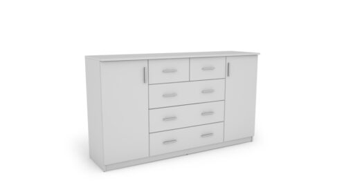 Erdvi komoda su spintelėmis ir mažais bei dideliais stalčiais, 160 cm, Biel – LINEA