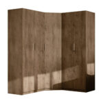 Modulinė kampinė spinta 270 cm Lefkas ąžuolas tamsus - MAX Premium komplektas