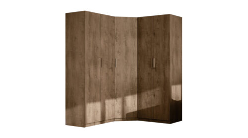 Modulinė kampinė spinta 270 cm Lefkas ąžuolas tamsus – MAX Premium komplektas