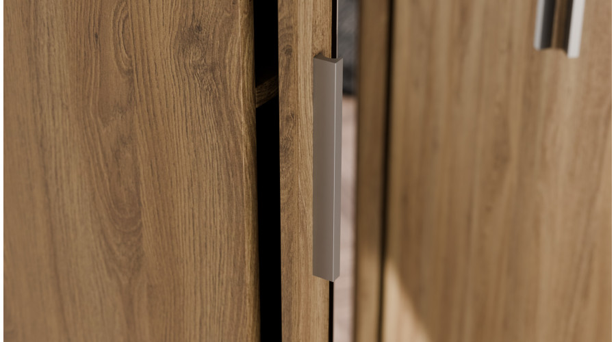 Modulinė kampinė spinta 278 cm su veidrodžiais Carpenter Whiskey Oak - MAX Premium komplektas - Paveikslėlis 4