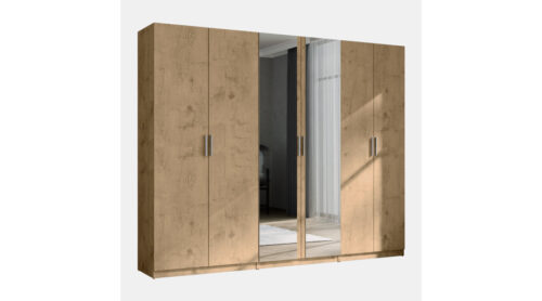 Modulinė spinta 270 cm, ąžuolo spalvos, „Lancelot“ – MAX Premium komplektas