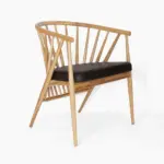 CRESSA kėdė (Gold), juoda oda