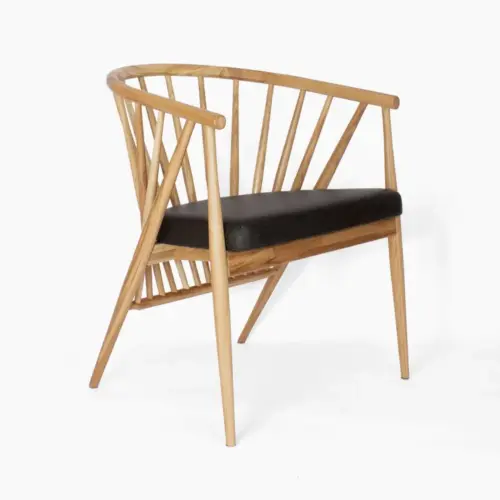 CRESSA kėdė (Gold), juoda oda