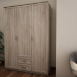 Spinta 150/210 - pakabinimo karnizas, lentynos, vidiniai stalčiai