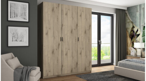 Spinta 180/230 – pakabinimo karnizas, lentynos, vidiniai stalčiai