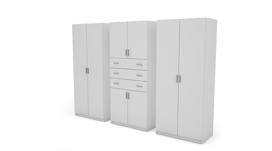 Spinta 225/210 - drabužių kabykla, vidinės lentynos, išoriniai stalčiai — изображение 3