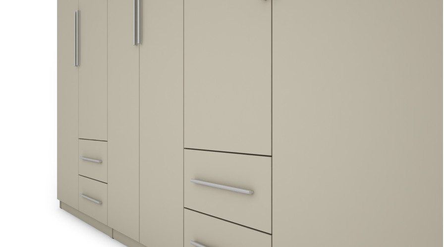 Spinta 280/220 - drabužių kabykla, vidinės lentynos, erdvūs išoriniai stalčiai — изображение 4