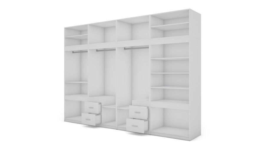 Spinta 340/240 - drabužių kabyklos, vidinės lentynos, erdvūs išoriniai stalčiai — изображение 2