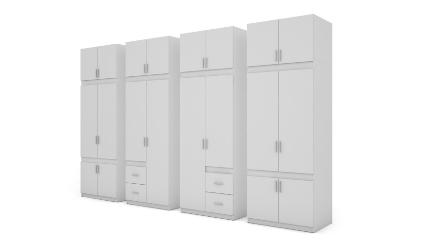 Spinta 340/240 - drabužių kabyklos, vidinės lentynos, erdvūs išoriniai stalčiai — изображение 3