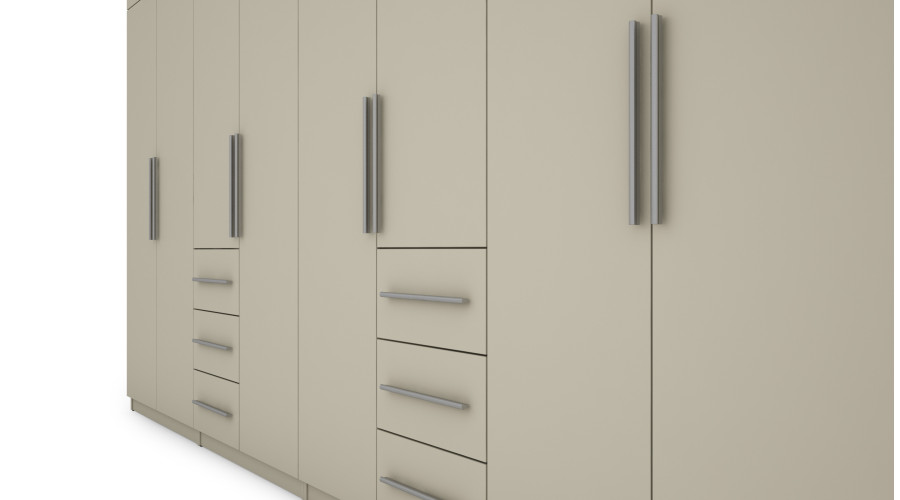 Spinta 360/220 - drabužių kabyklos, vidinės lentynos, išoriniai stalčiai, spintelės, veidrodis — изображение 5