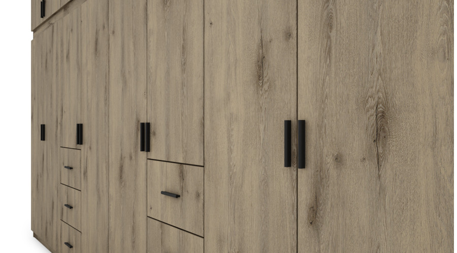 Spinta 380/240 - drabužių kabyklos, vidinės lentynos, erdvūs išoriniai stalčiai - Paveikslėlis 5