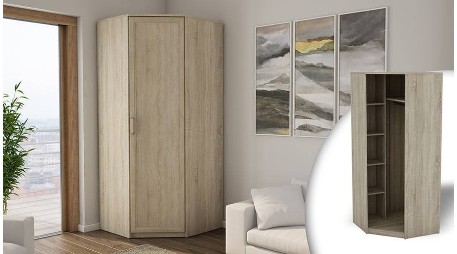 Kampinė spinta - pakabinamas karnizas, lentynos — изображение 3