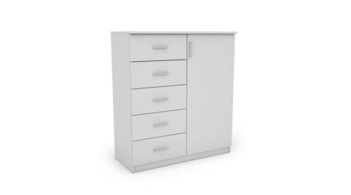 Siaura komoda su 100 cm spintele, Biel – SIENA