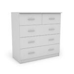 Aukšta komoda su 5 stalčiais, 90 cm, Biel – MARSYLIA