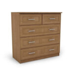 Aukšta komoda su 5 stalčiais, 90 cm, Olcha – MARSYLIA