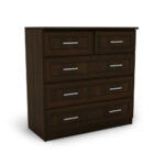 Aukšta komoda su 5 stalčiais, 90 cm, Sonoma Ciemna – MARSYLIA