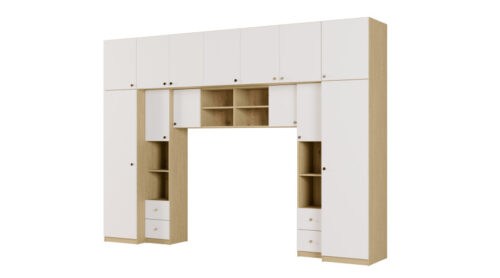 Elegantiški miegamojo baldai su subtiliomis rankenėlėmis – Sena