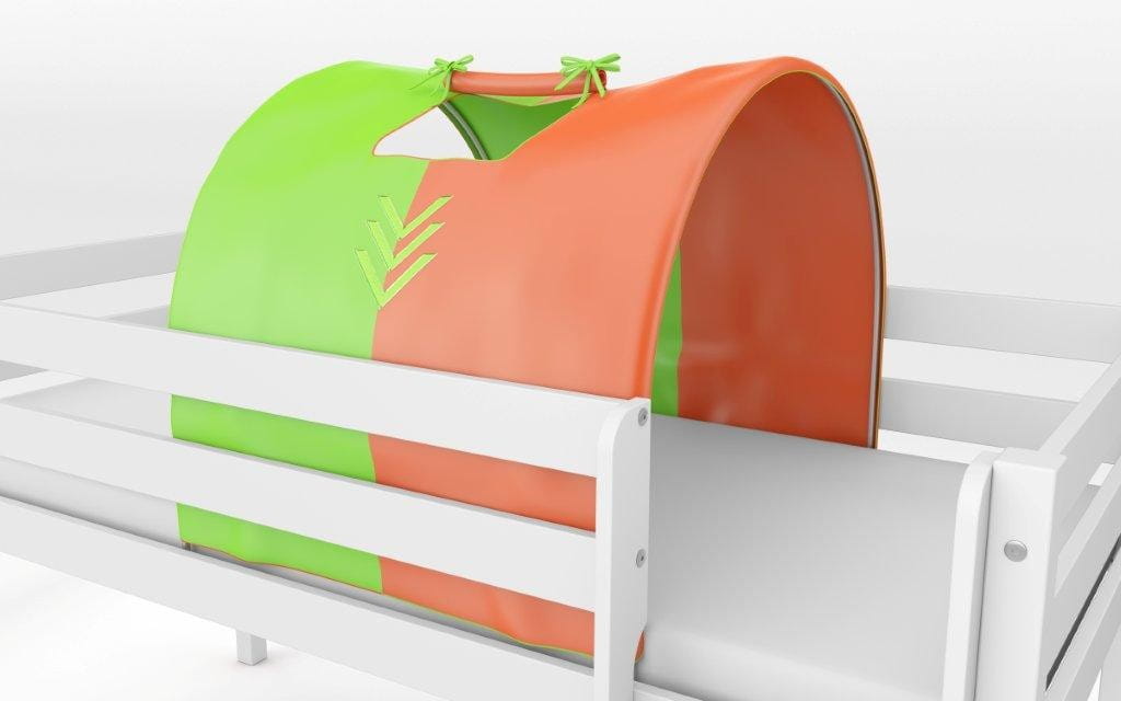 INDIANIN dviaukštė lova tuneliu maža