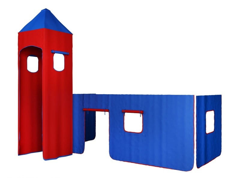 Dviaukštės lovos uždanga bokšte MĖLYNA - RAUDONA