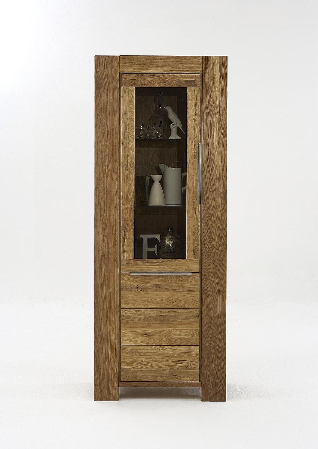 Ąžuolinė vitrina su 2 durelėmis MALIN