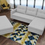 Areo neištiesiama kampinė sofa + Gr0 pufas