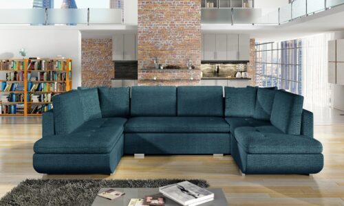 Argent U formos kampinė sofa-lova su pagalvėlėmis