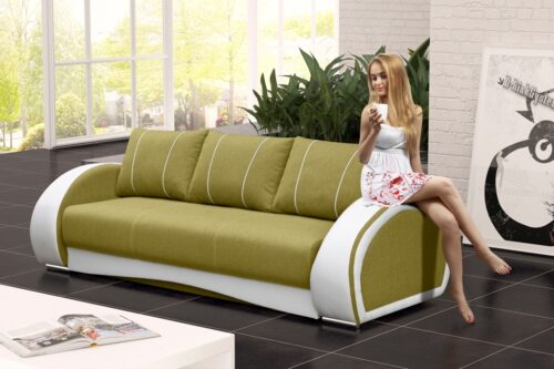 Cher sofa-lova su pagalvėlėmis