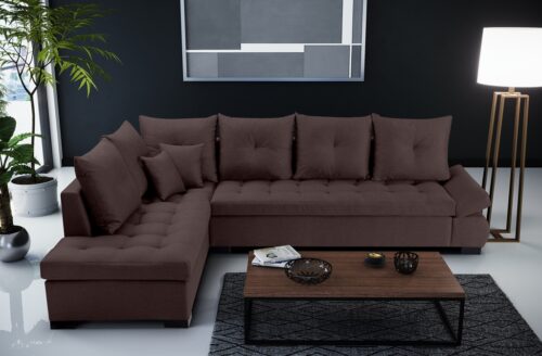 Apmušta kampinė sofa, neišskleidžiama, Lord