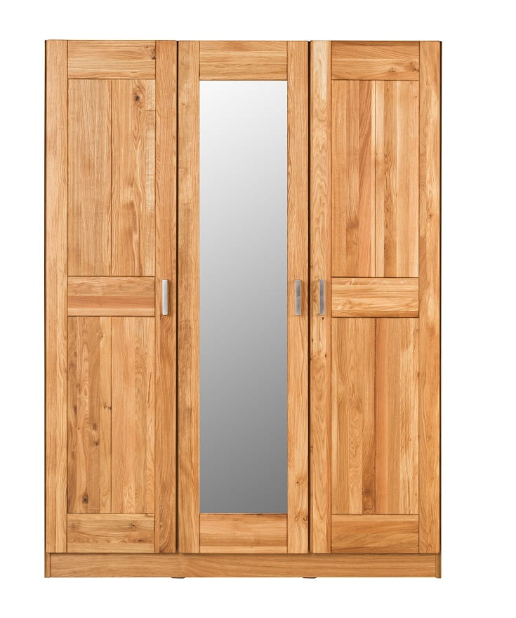 3D ąžuolinė spinta su veidrodžiu