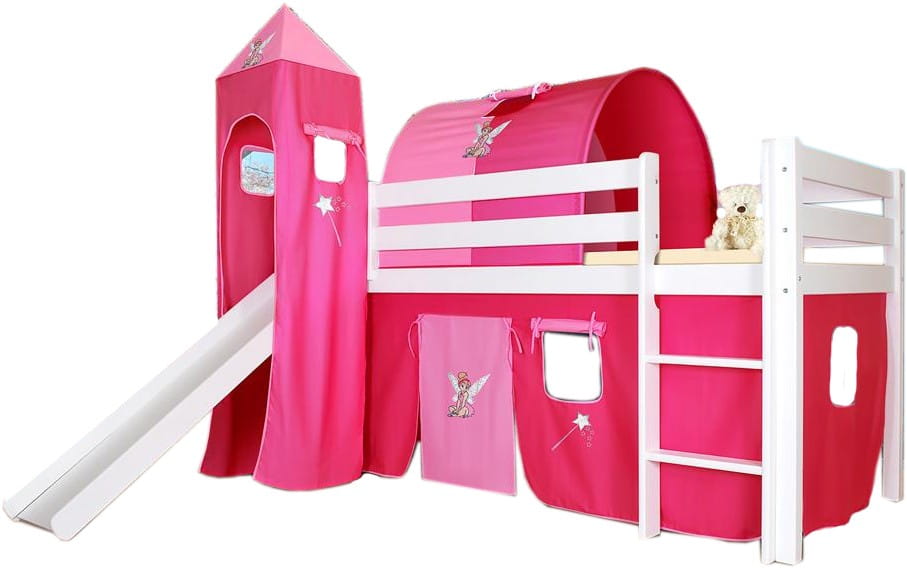 „Wróżka“ dviaukštė lova su bokšteliu