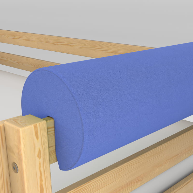 Mėlyna apsauginė pagalvė lovai