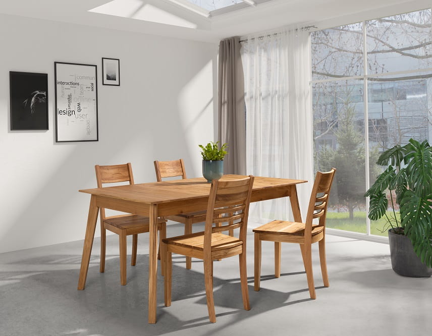 Clifton išskleidžiamas ąžuolinis stalas 180(2x40)x90